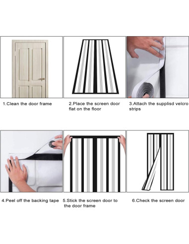 Cortina de Puerta Aislante Magnética SANJIANKER 90x204 cm