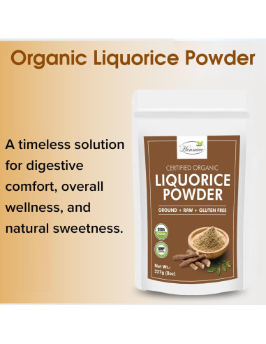 Polvo de Regaliz Orgánico Hennaco 227 Gramos - Endulzante Natural