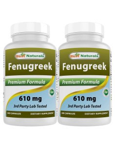 Cápsulas de Semilla de Fenogreco 610 mg Mejores Naturales 360 U.