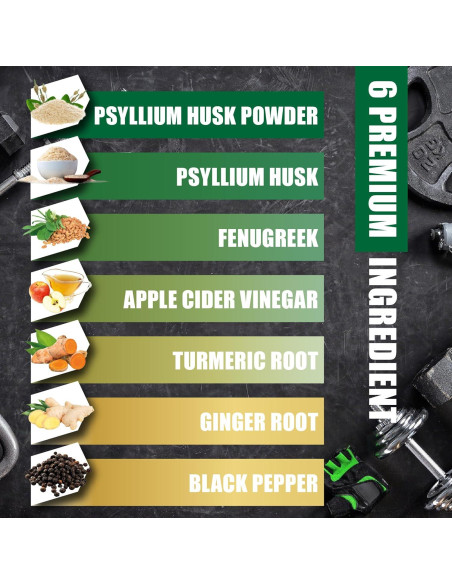 Suplemento de fibra BMVINVOL con psyllium y fenogreco - 240 cápsulas