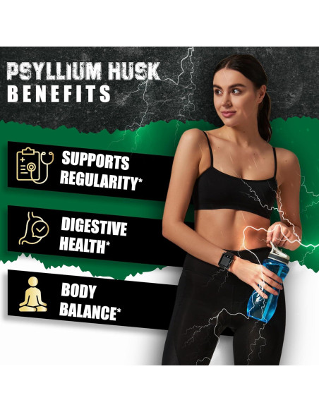 Suplemento de fibra BMVINVOL con psyllium y fenogreco - 240 cápsulas