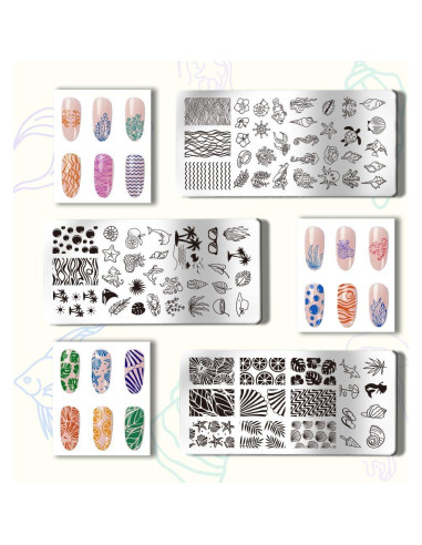 Estampador de Uñas PH PandaHall 3 Piezas Acero Inoxidable