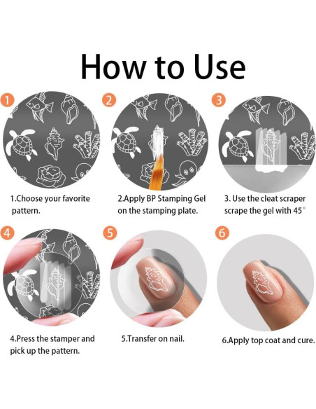 Estampador de Uñas PH PandaHall 3 Piezas Acero Inoxidable