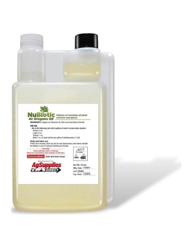 Aceite de Orégano Concentrado 4X Nubiotic 237ml para Aves