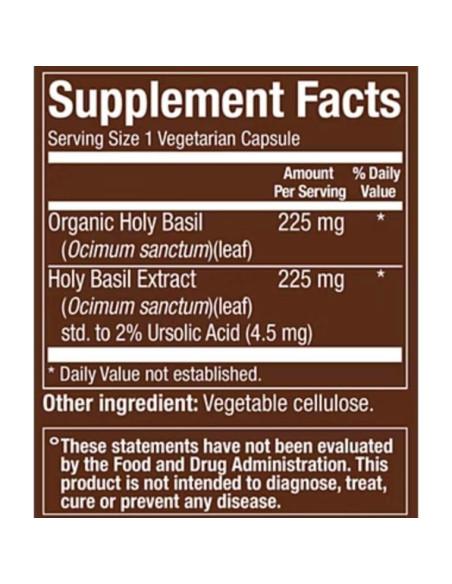 Albahaca Sagrada plnt 60 Cápsulas Vegetarianas 226g