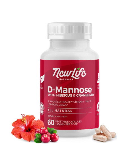 Cápsulas D-Mannose NewLife Naturals 1400mg 60 Unidades