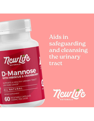 Cápsulas D-Mannose NewLife Naturals 1400mg 60 Unidades