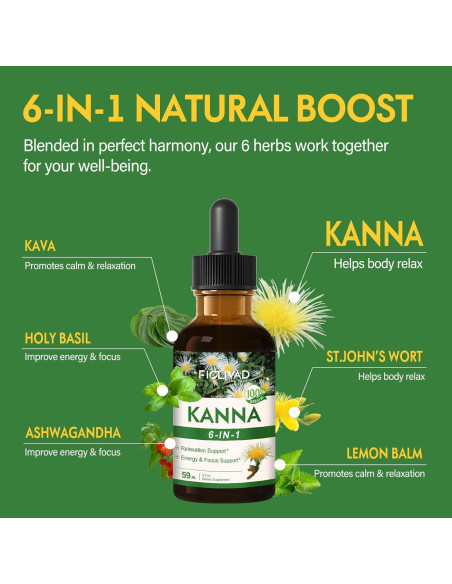 Extracto de Kanna 60ml - Suplemento Herbal Relajante y Energizante