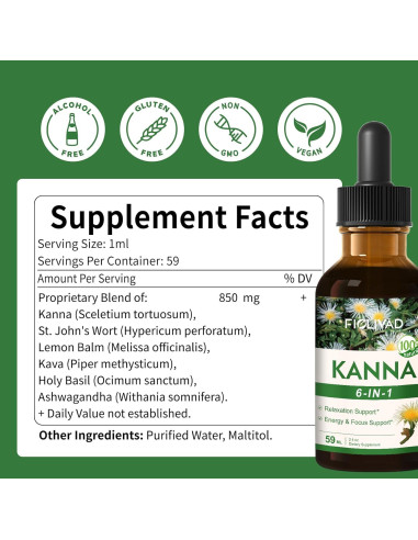 Extracto de Kanna 60ml - Suplemento Herbal Relajante y Energizante