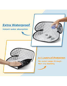 Protector de Asiento de Coche Fexnium WK Impermeable Gris 2