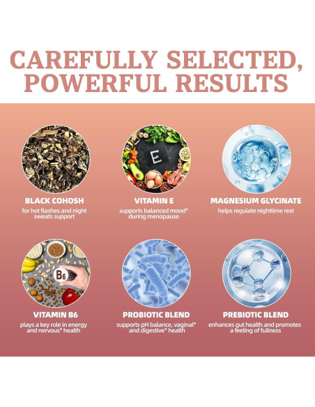 Gomitas Veganas OALSE Cohosh Negro 60 Unidades Alivio Menopausia