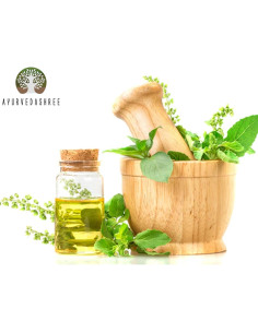 Polvo de Tulsi 100g AYURVEDASHREE | Albahaca Sagrada Vegano 2