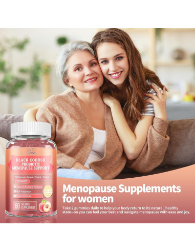 Gomitas Veganas OALSE Cohosh Negro 60 Unidades Alivio Menopausia