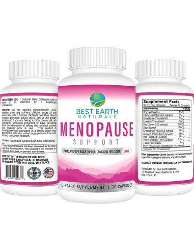Suplemento Menopausia Best Earth Naturals 68g - Alivio Sofocos