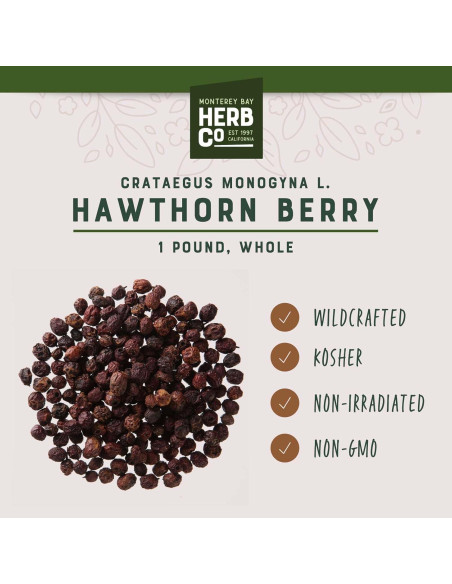 Bayas de Espino Enteras Monterey Bay Herb Co 0.45kg