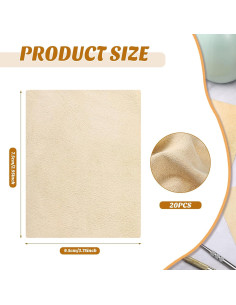 20 Piezas de Tela Chamois Pre Cortadas Potchen para Alfarería 2