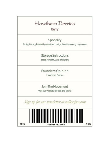 Baya de Espino Orgánica Entera 100g - Valley of Tea