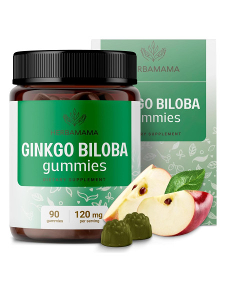 Gominolas Veganas Ginkgo Biloba Herbamama 90 Unidades 120mg