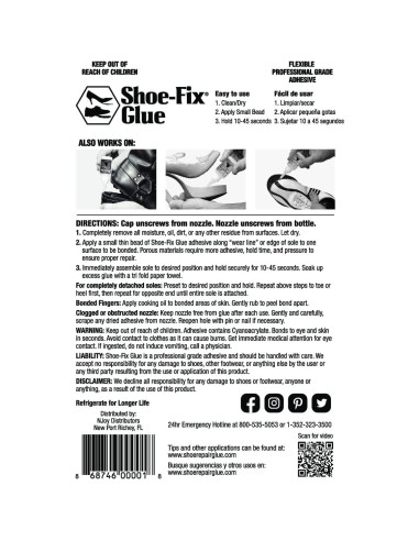 Pegamento Shoe-Fix 20g Adhesivo Profesional para Calzado