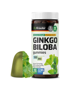 Gominolas Veganas BioKrauter Ginkgo Biloba 90 Unidades 120 mg