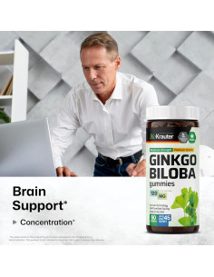 Gominolas Veganas BioKrauter Ginkgo Biloba 90 Unidades 120 mg 2