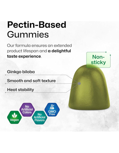 Gominolas Veganas BioKrauter Ginkgo Biloba 90 Unidades 120 mg