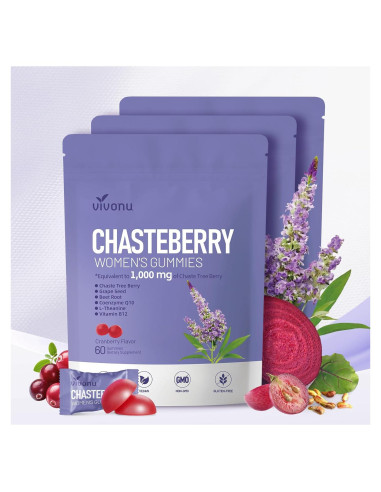 Suplemento VivoNu Gominolas Vitex Chasteberry 1000mg 180 Unidades