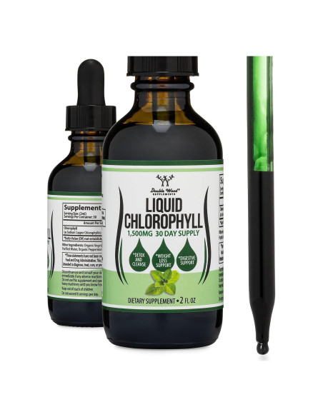 Gotas Líquidas de Clorofila Double Wood 60ml Sabor Menta