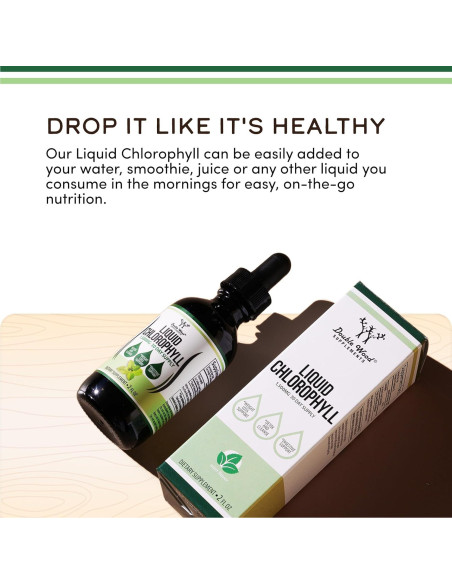 Gotas Líquidas de Clorofila Double Wood 60ml Sabor Menta