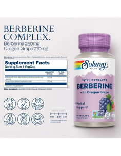 Solaray Berberina 250mg con Uva de Oregón - 60 VegCaps 2