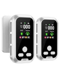 Detector 5en1 Humo y Monóxido de Carbono HAKINAKU 2Pzs