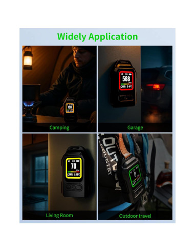 Detector de Monóxido de Carbono 3-en-1 Jleiiofe Portátil