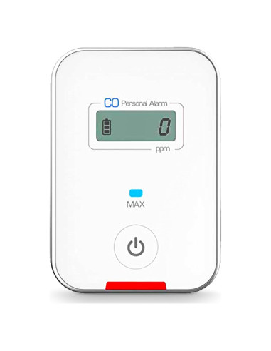 Detector de CO de viaje Forensics FD | Alarma 9ppm | Color blanco