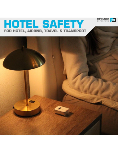 Detector de CO de viaje Forensics FD | Alarma 9ppm | Color blanco