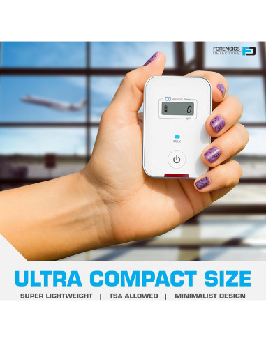 Detector de CO de viaje Forensics FD | Alarma 9ppm | Color blanco