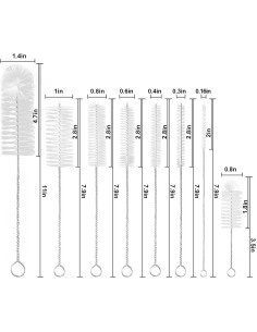 Juego de 8 Cepillos Limpiadores de Botellas y Pajitas Yolaist 2
