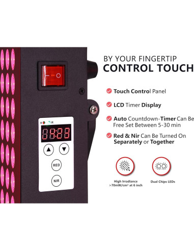 Lámpara de Terapia de Luz Roja Supersred 60 LEDs Doble Chip