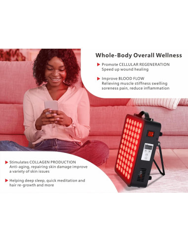 Lámpara de Terapia de Luz Roja Supersred 60 LEDs Doble Chip