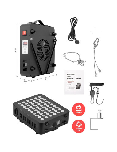 Lámpara de Terapia de Luz Roja Supersred 60 LEDs Doble Chip
