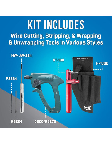 Kit de Envoltura de Cables Eléctricos Jonard WWK-1 22-24 AWG