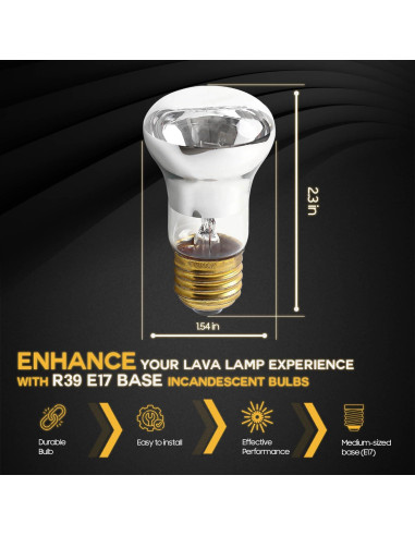 Bombilla Incandescente R39 E17 25W Seentech - Paquete 4