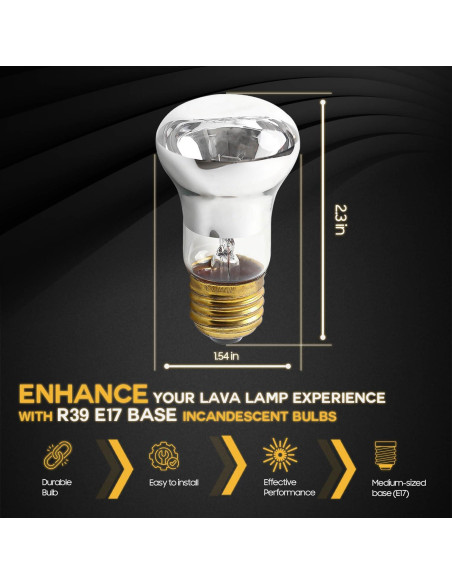 Bombilla Incandescente R39 E17 25W Seentech - Paquete 4