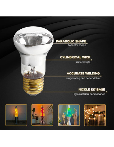 Bombilla Incandescente R39 E17 25W Seentech - Paquete 4