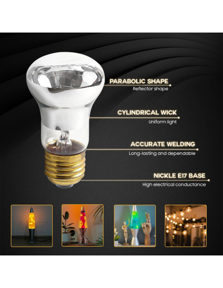 Bombilla Incandescente R39 E17 25W Seentech - Paquete 4