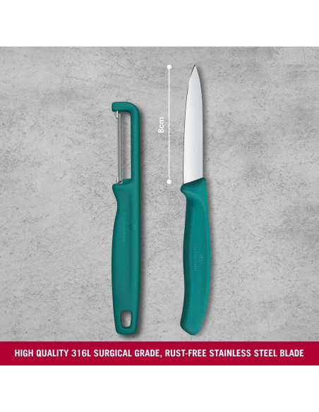 Set de Cuchillos de Pelar Victorinox Swiss Classic 2 Piezas Verde