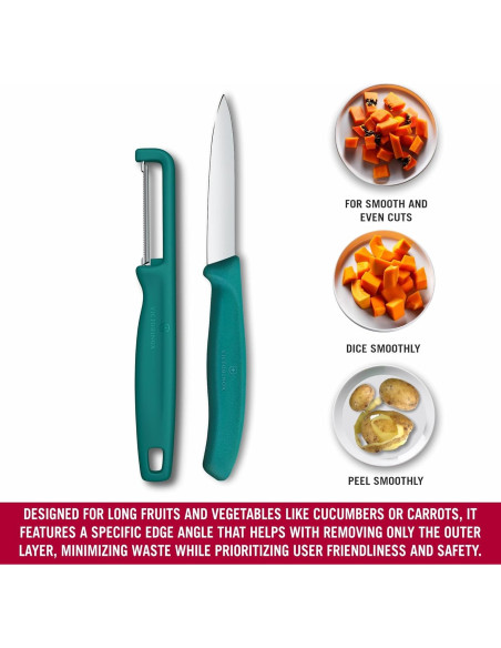 Set de Cuchillos de Pelar Victorinox Swiss Classic 2 Piezas Verde