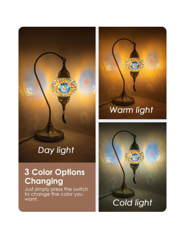 Lámpara de Mesa Yarra-Decor Turca de Mosaico 38cm LED