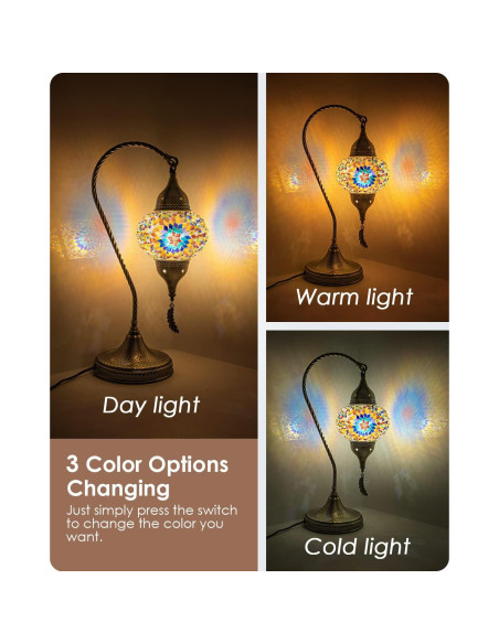 Lámpara de Mesa Yarra-Decor Turca de Mosaico 38cm LED