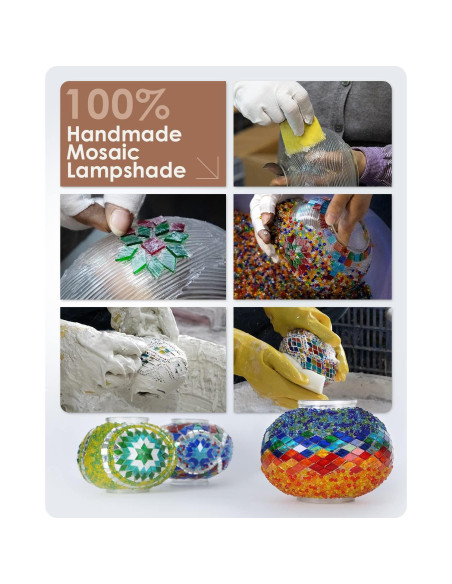 Lámpara de Mesa Yarra-Decor Turca de Mosaico 38cm LED