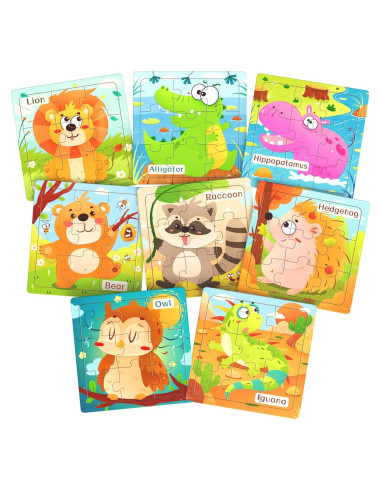 Rompecabezas de Madera Zeoddler para Niños 3-5 Años - 8 Piezas